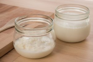 bigstock-Kefir-and-kefir-grains-in-glas-103321286